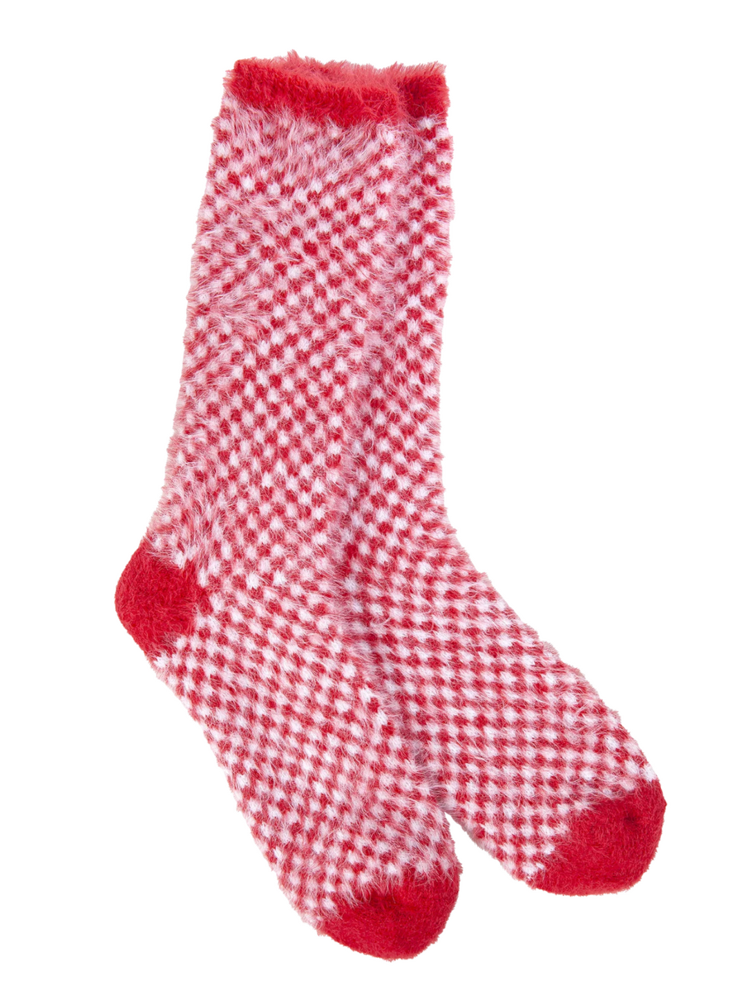 Holiday Feather Check Crew Socks