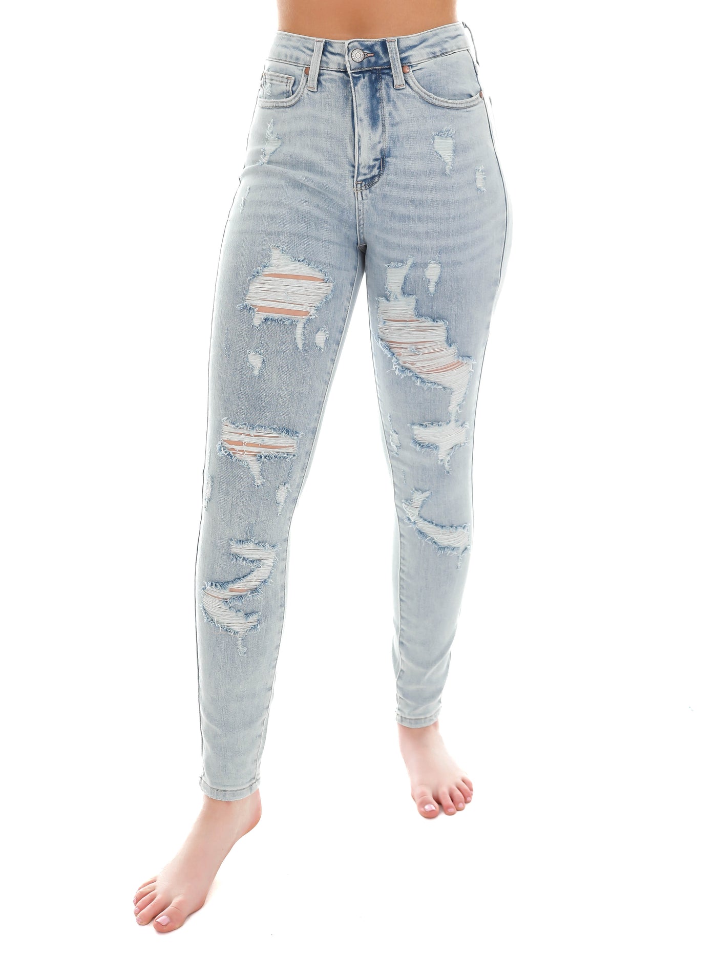 With Your Love Destroyed Tummy Control Skinny Jean