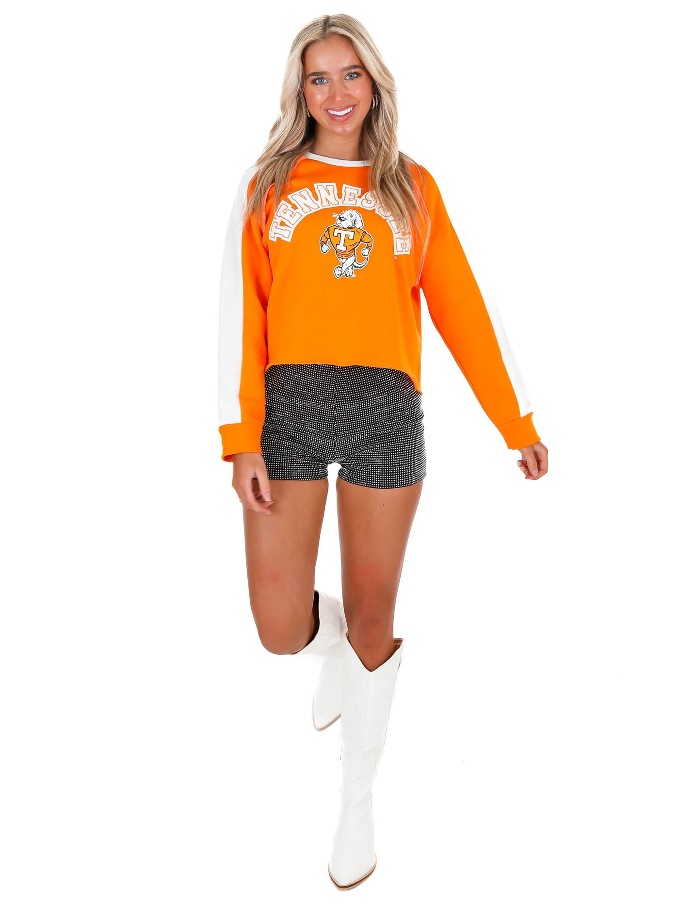 Tennessee Volunteers Contrast Cropped Pullover
