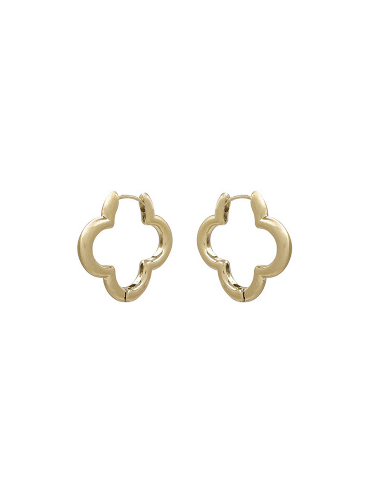 Metal Clover Pin Catch Earring