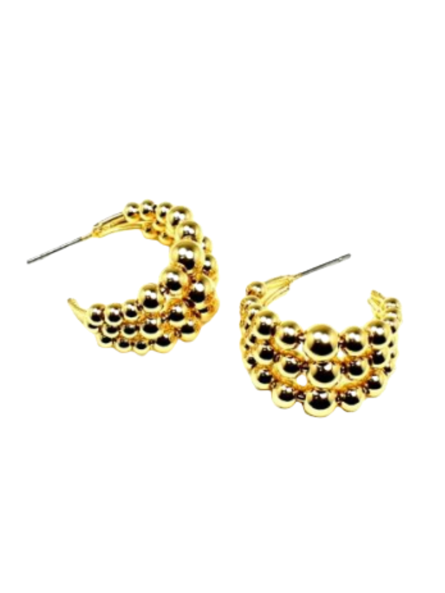 Ball Hoop Earrings