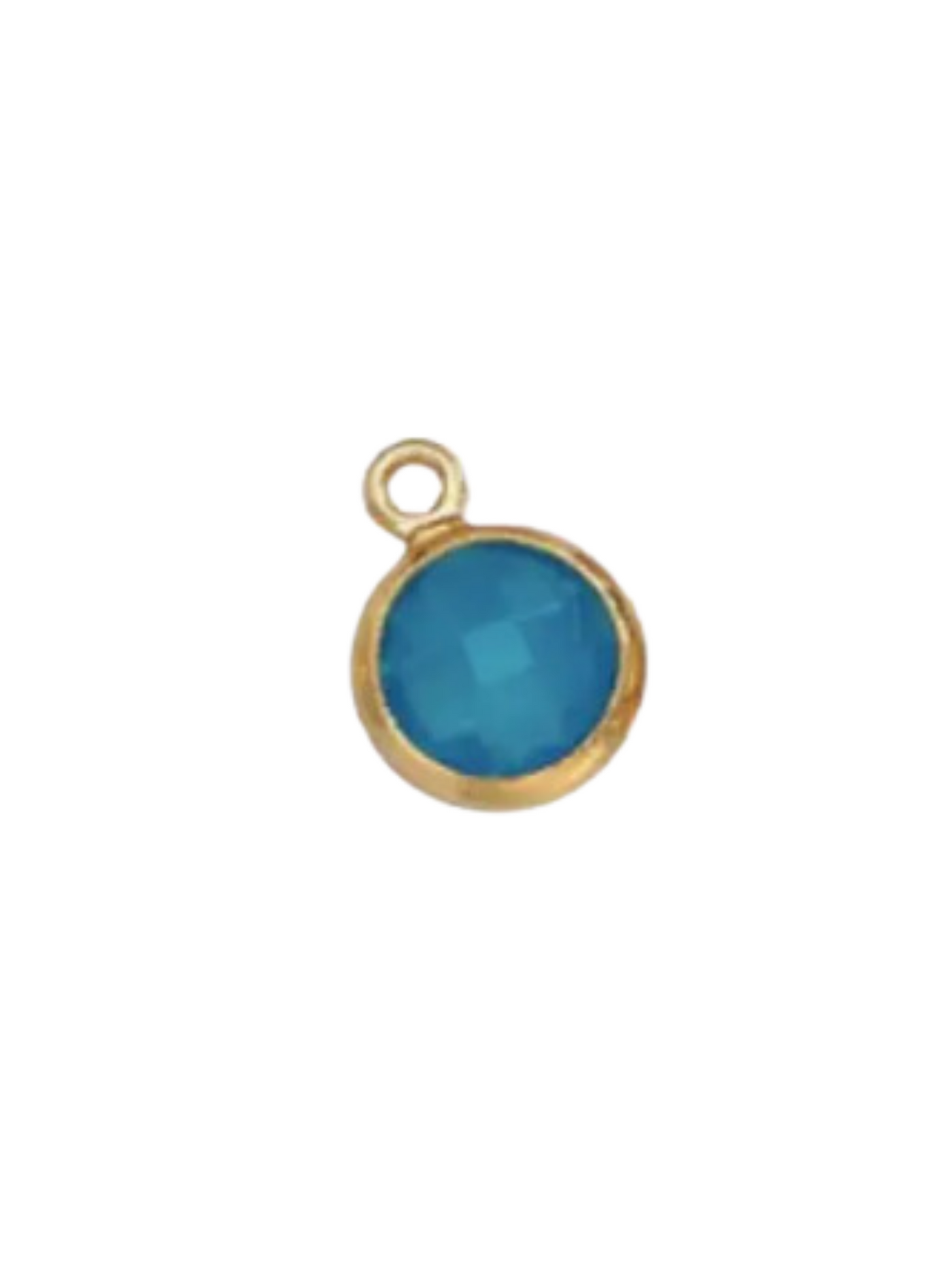 Round Birthstone Charm