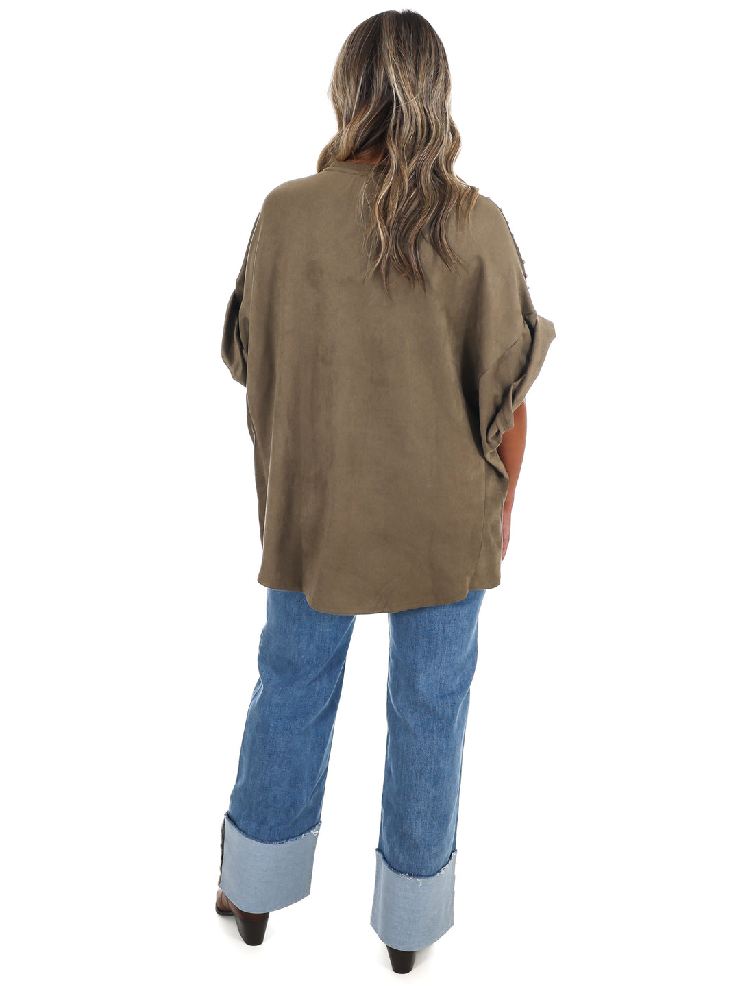 Let's Be Honest Studded Oversized Top