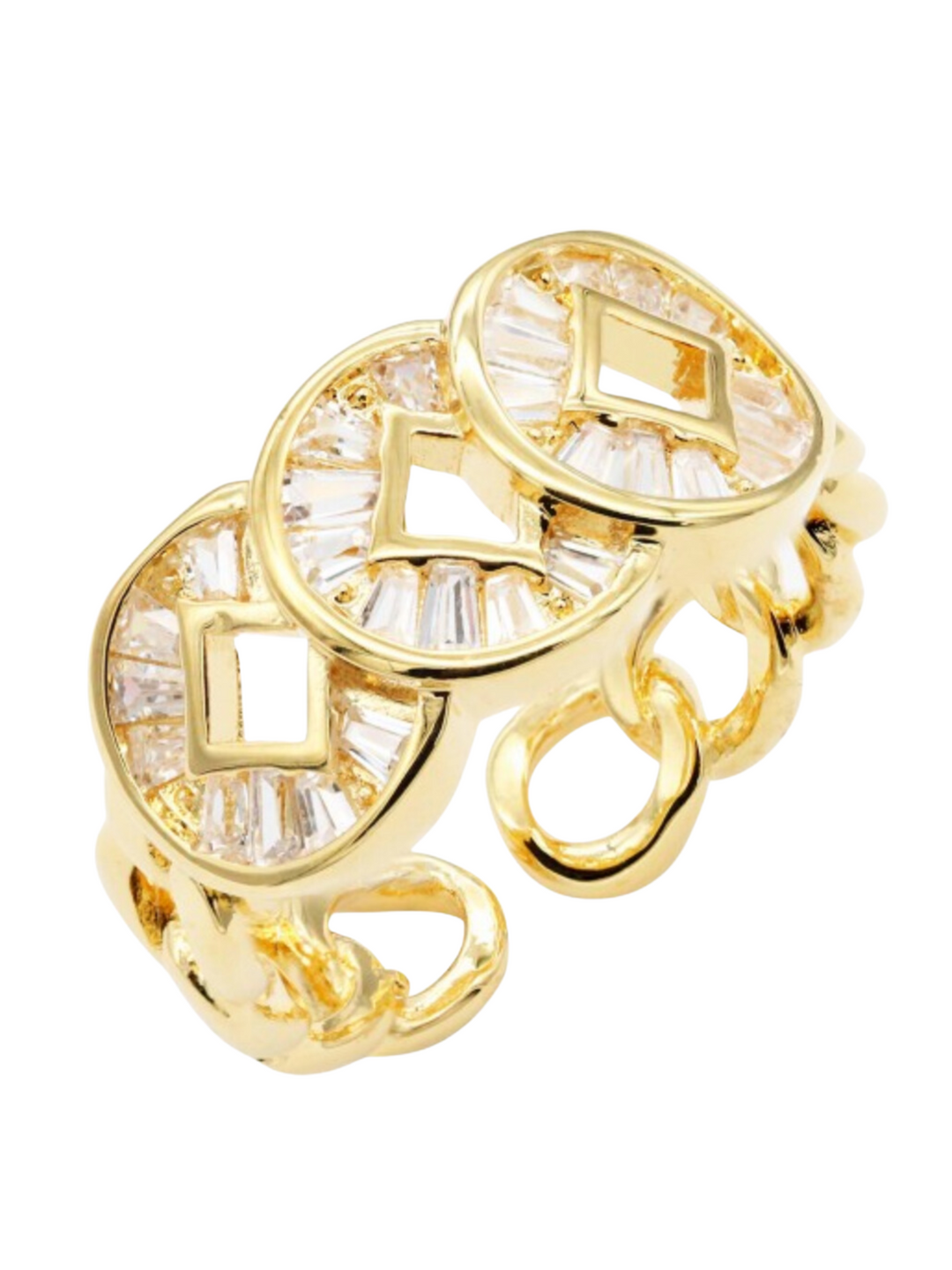 Tri-Circle Chainlink Adjustable Ring