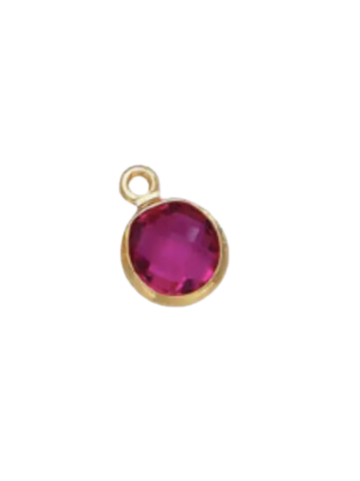 Round Birthstone Charm