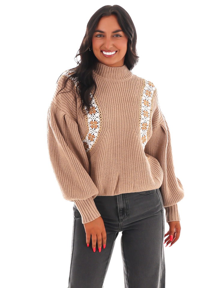 Crochet Charm Knit Sweater