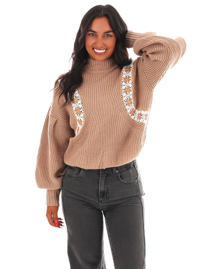 Crochet Charm Knit Sweater