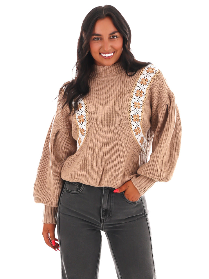 Crochet Charm Knit Sweater