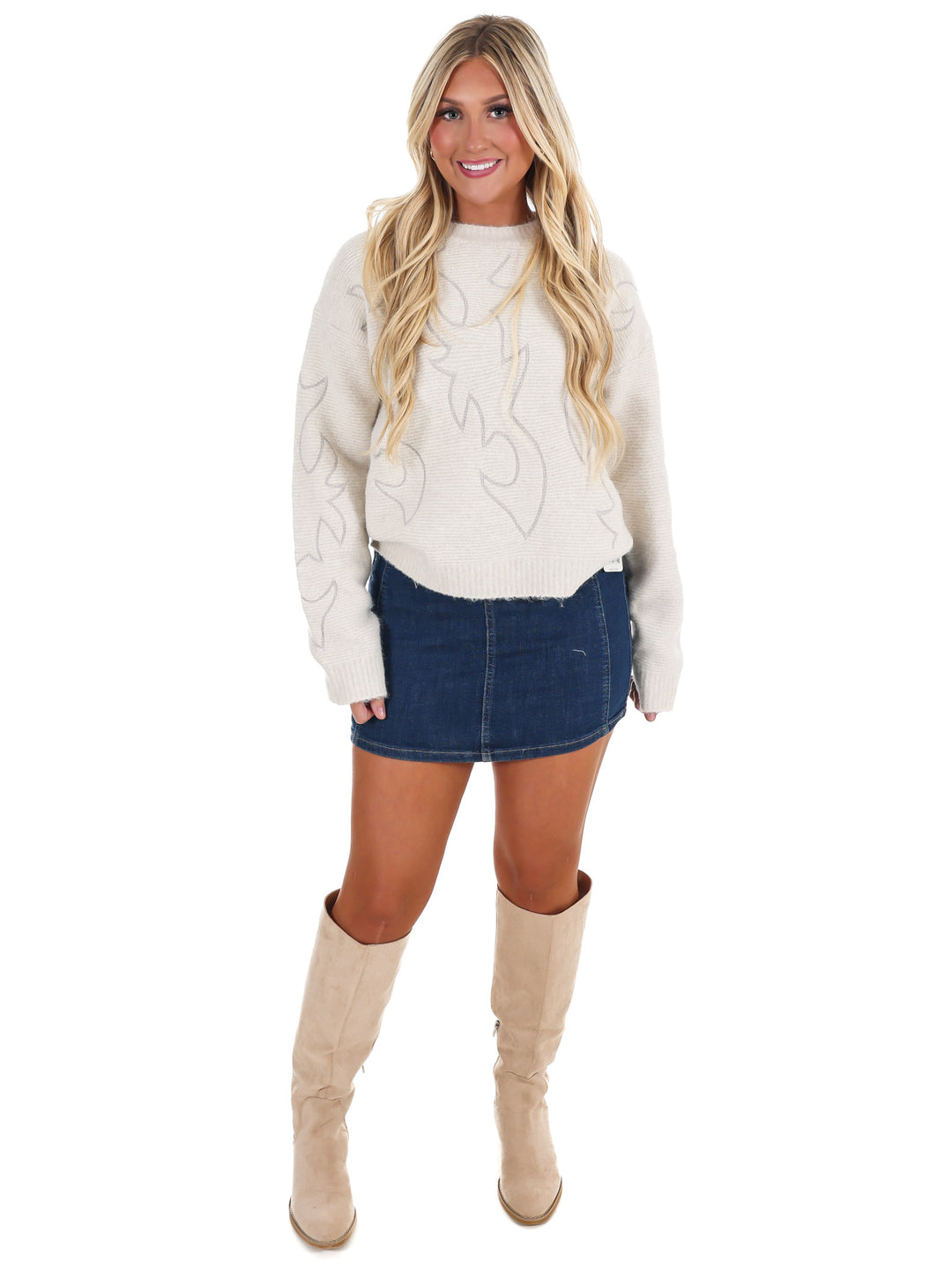 Hey Cowgirl Western Stitch Sweater