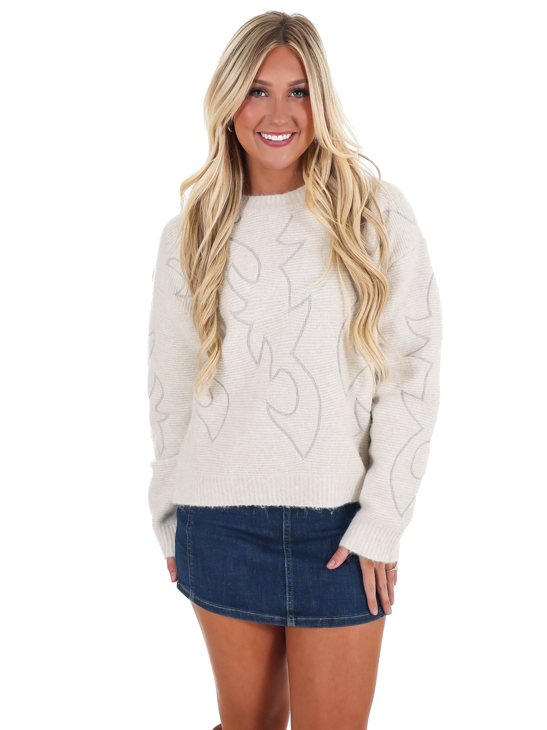 Hey Cowgirl Western Stitch Sweater