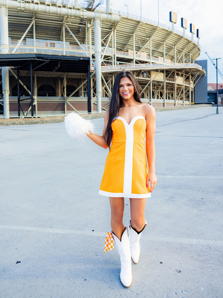 All Access Pass Colorblock Romper Dress