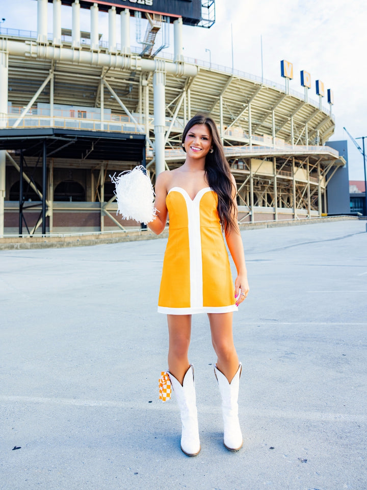 All Access Pass Colorblock Romper Dress