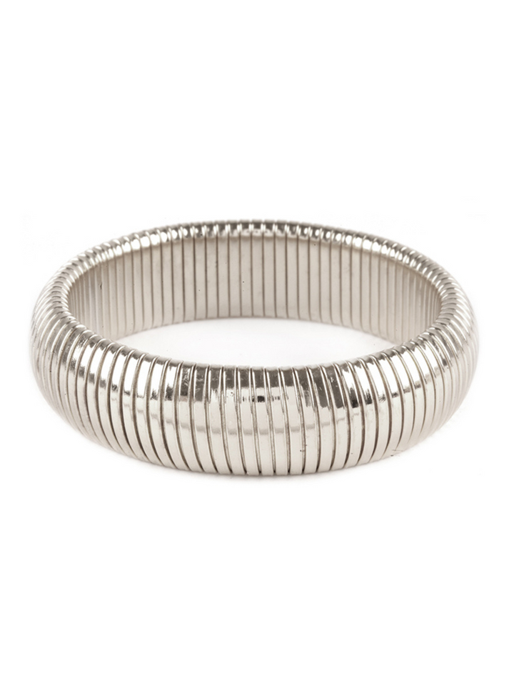 Metal Herringbone Bangle Bracelet