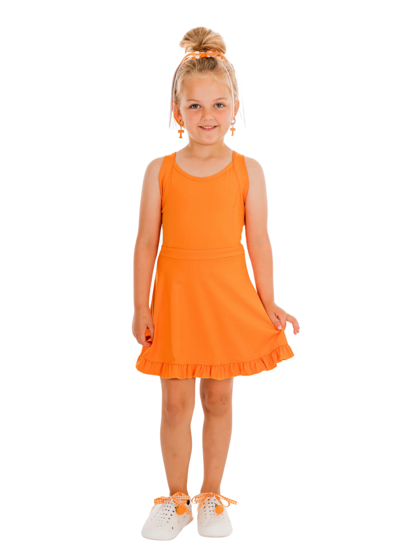 Youth Orange Tennis Dress