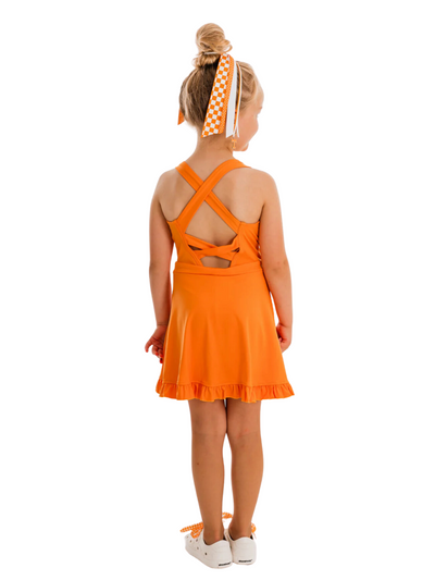 Youth Orange Tennis Dress