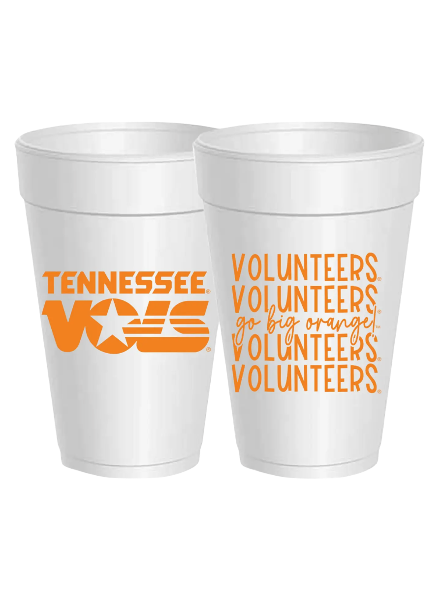 Tennessee - Volunteers Mirror 10 Pack Styrofoam Cups