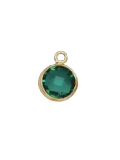 Round Birthstone Charm