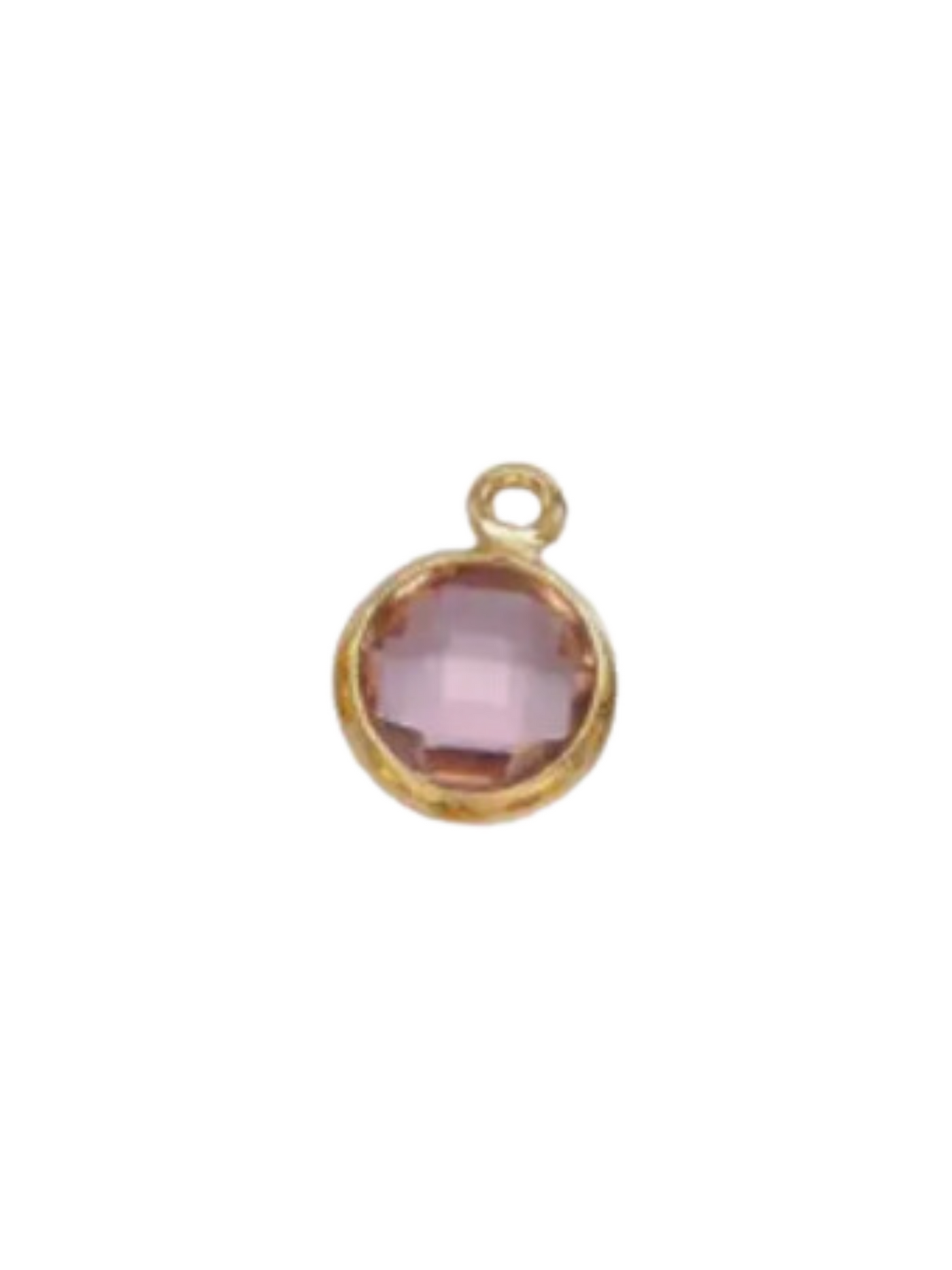 Round Birthstone Charm