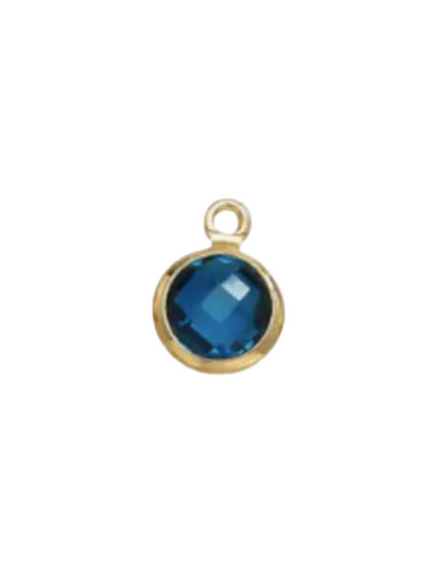 Round Birthstone Charm