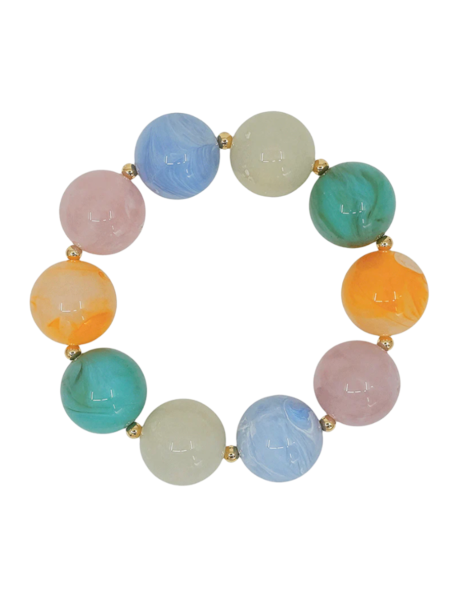 Resin Ball Stretch Bracelet