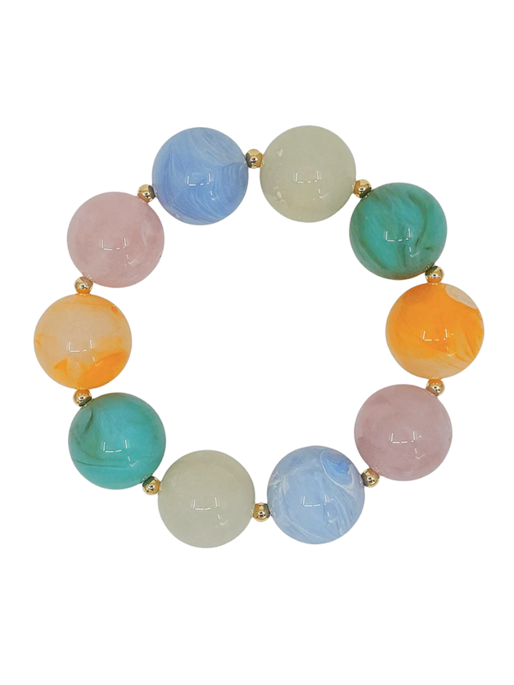 Resin Ball Stretch Bracelet