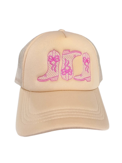Boot Bow Cowgirl Trucker Hat