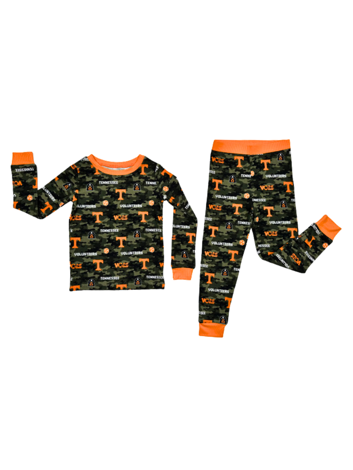 Big Orange Camo Pajama Set