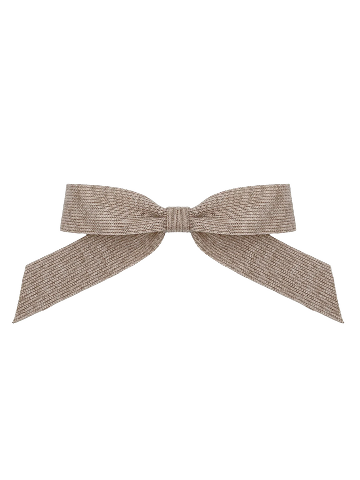 Knit Bow Hair Barrette