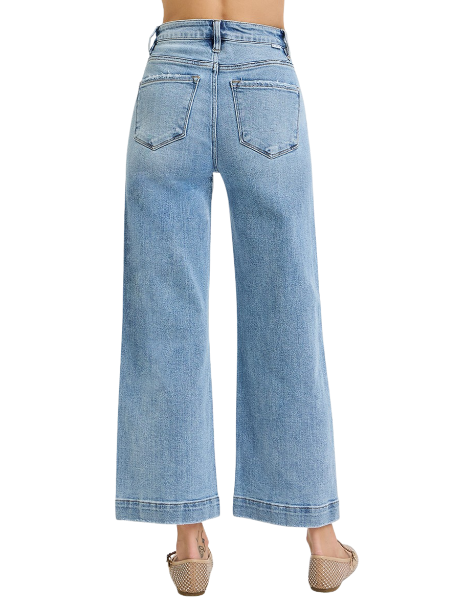 Nightfall High Rise Wide Ankle Jeans