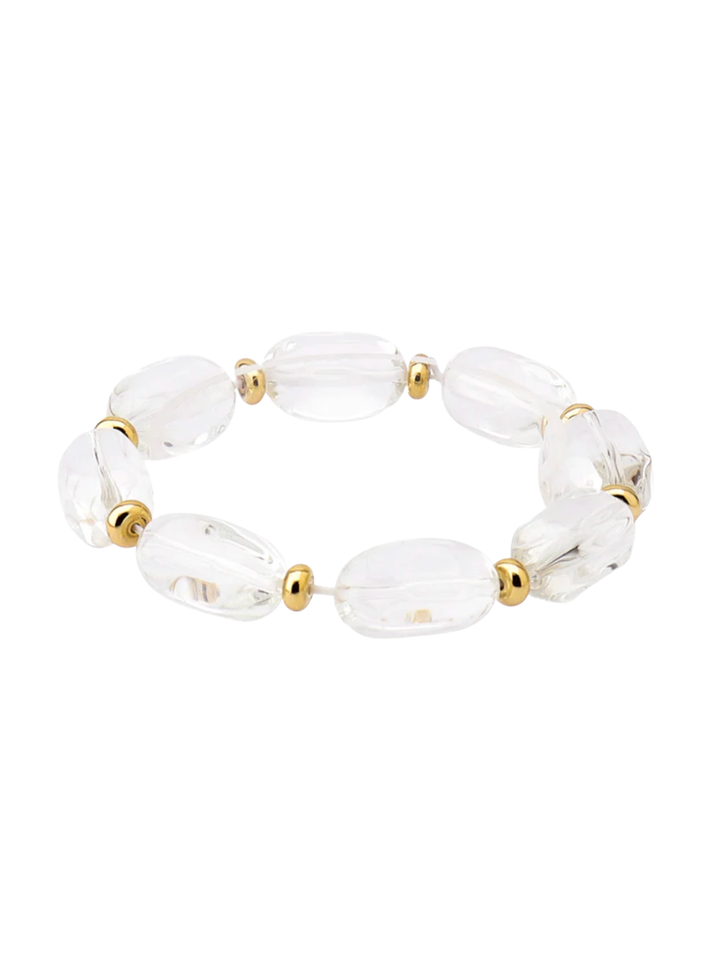 Clear Breaded Stretch Bracelet