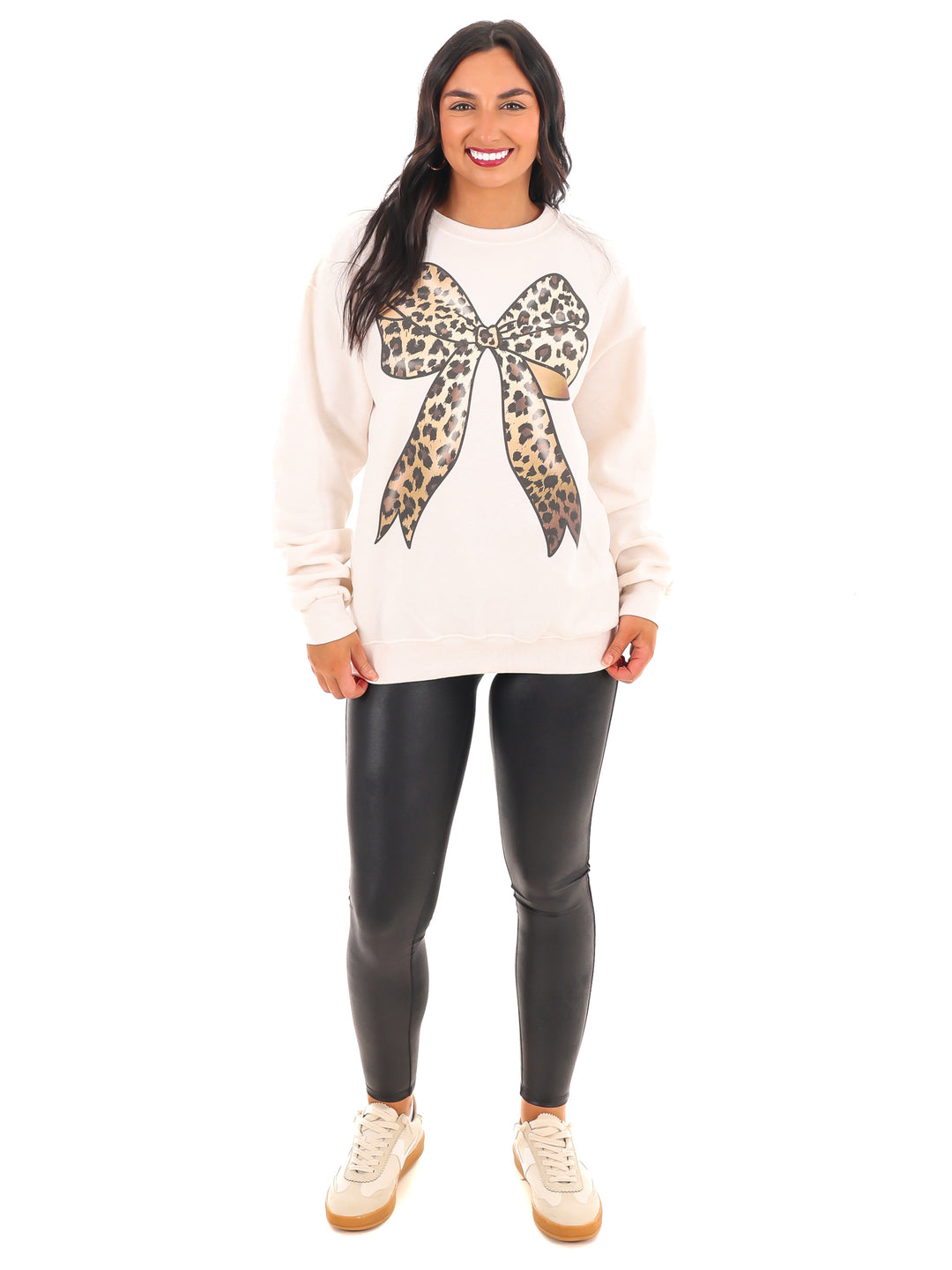 Leopard Bow Sweatshirt