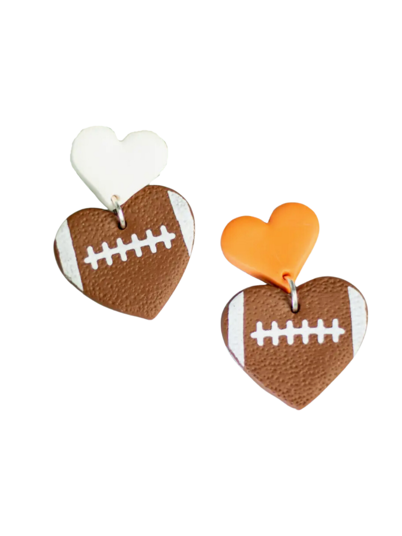 Tiered Football Dangle Earrings