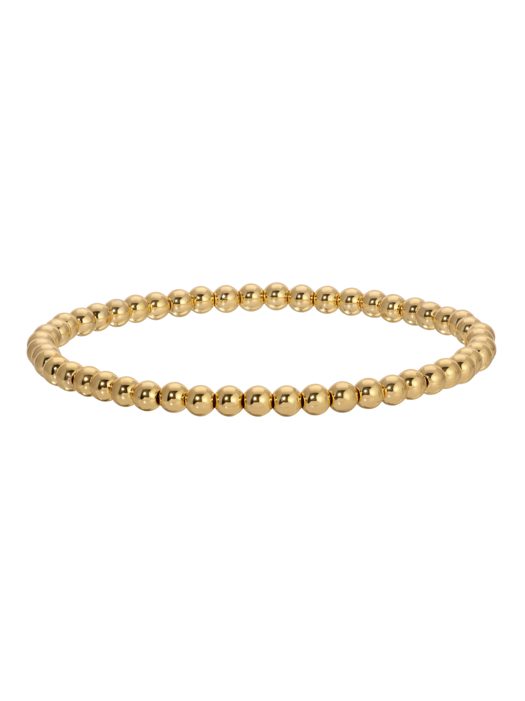 4mm Gold Beaded Stretch Bracelet