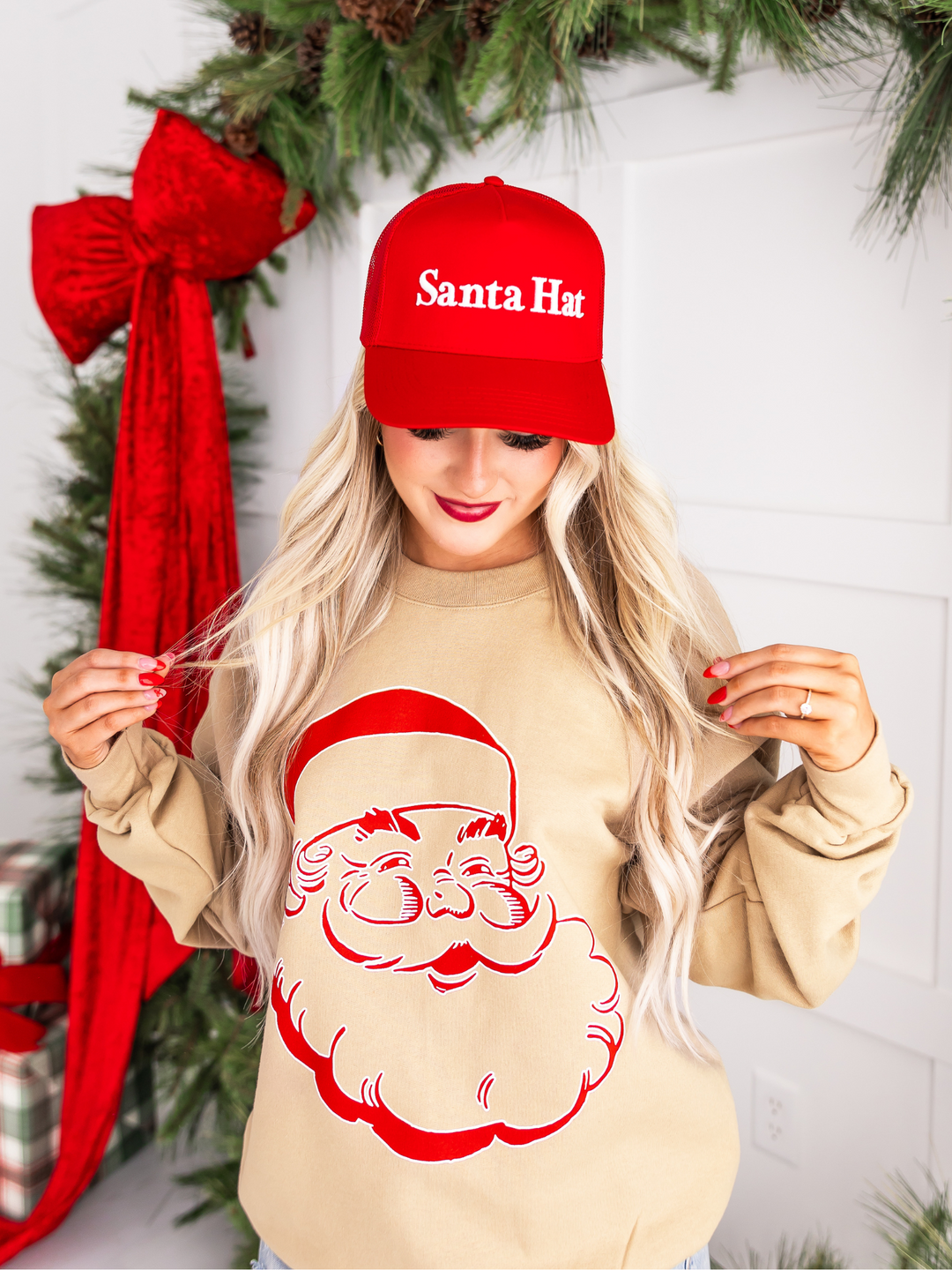 Santa Hat Embroidered Trucker Hat