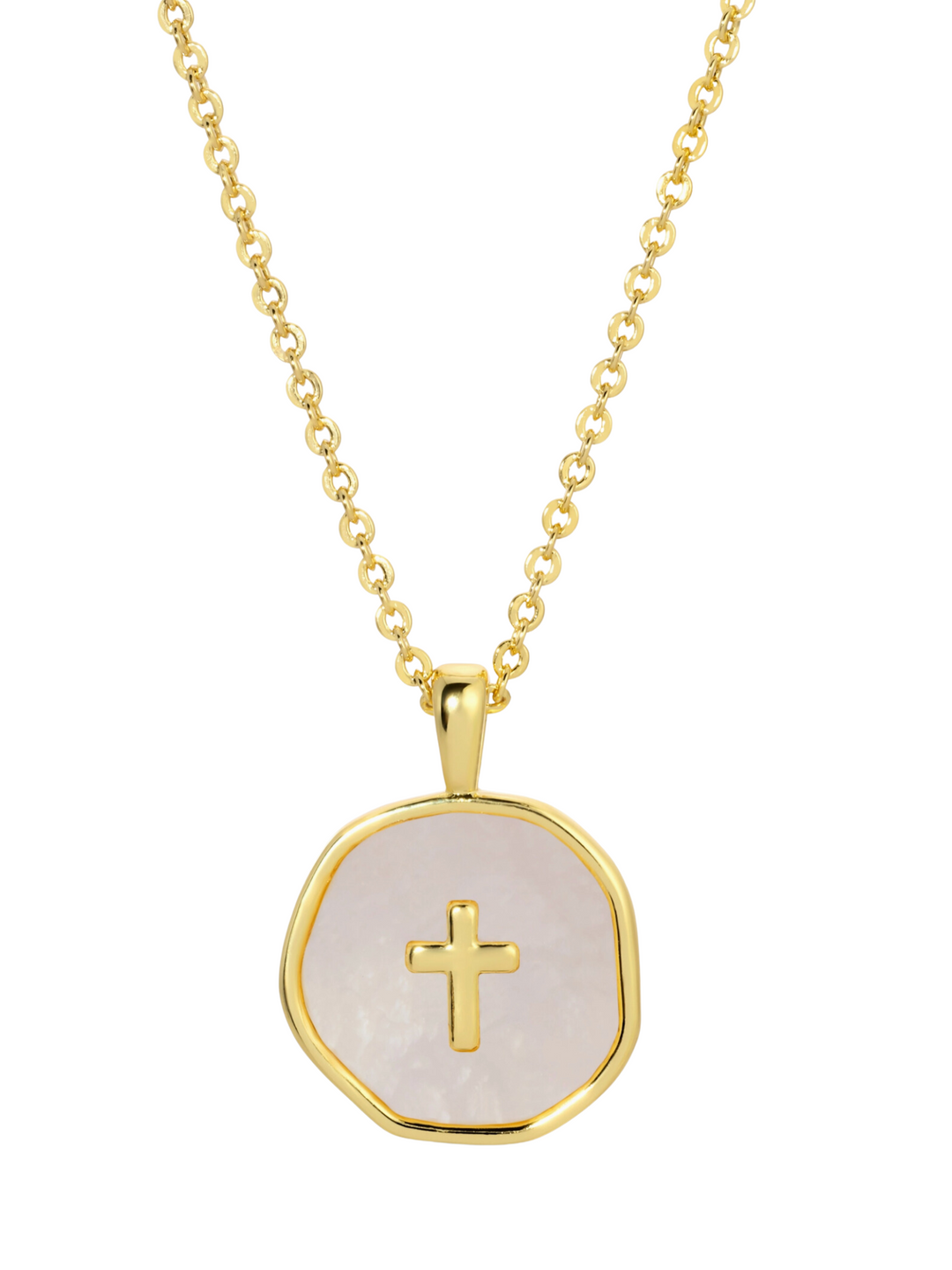 Shell with Cross Pendant Necklace