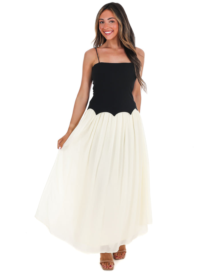 Downtown Darling Two Tone Maxi Dress