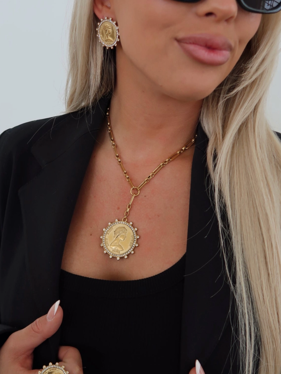 Lariat Coin Necklace