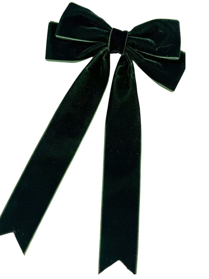 Velvet Bow Ribbon Hair Clip