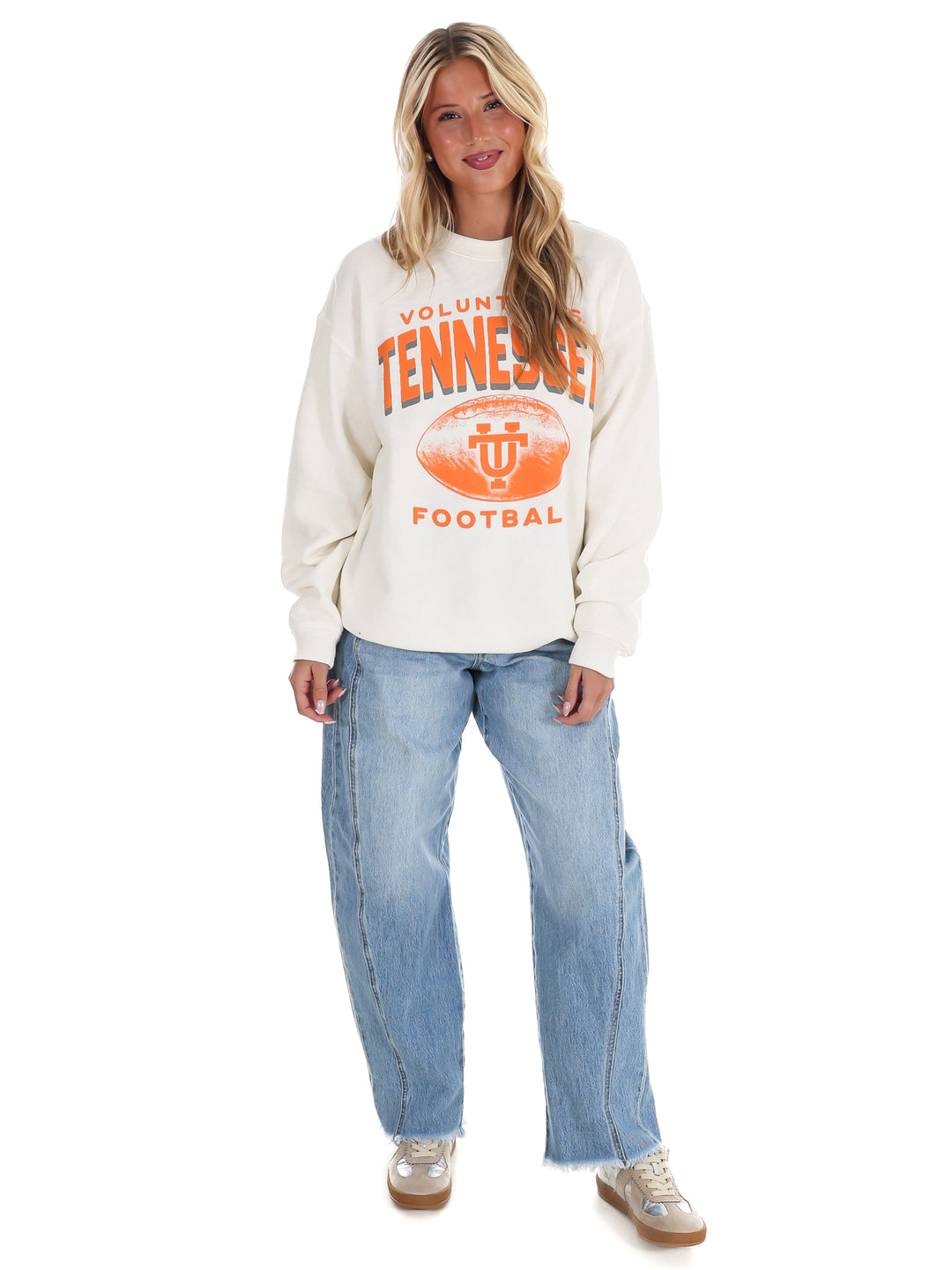 Tennessee Volunteers Vintage Arch Cloud Oversized Crew Sweatshirt