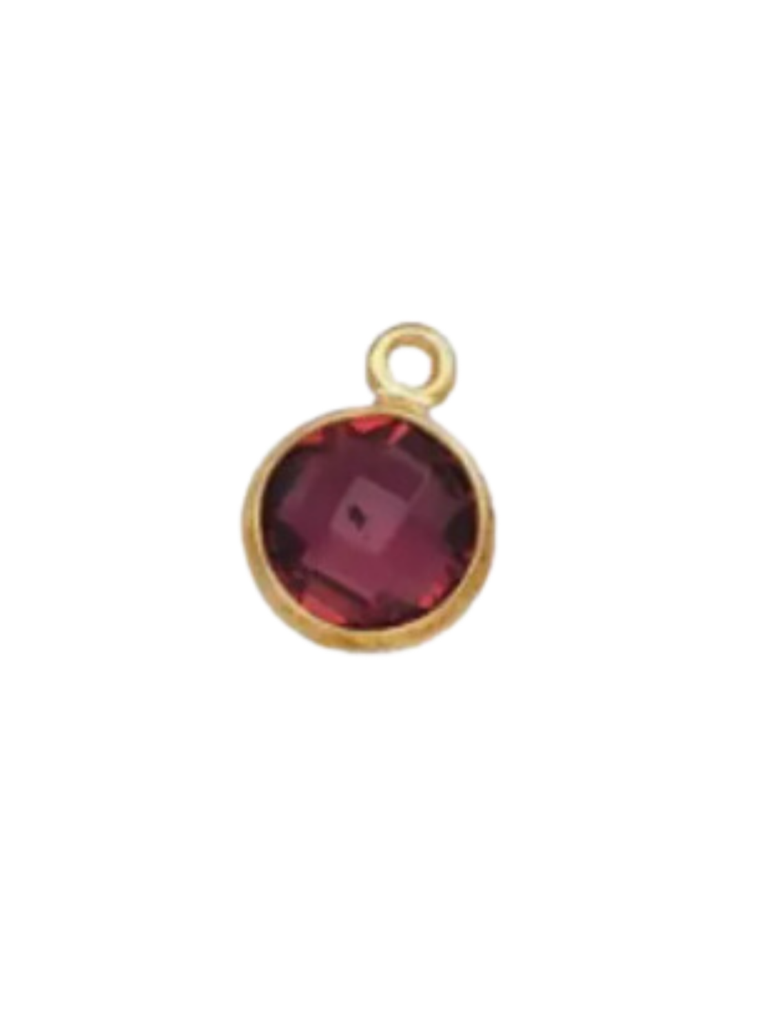 Round Birthstone Charm