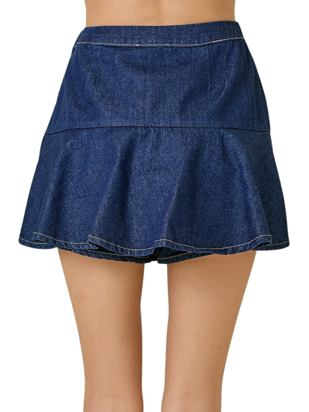 A Love So True Denim Wrap Skort