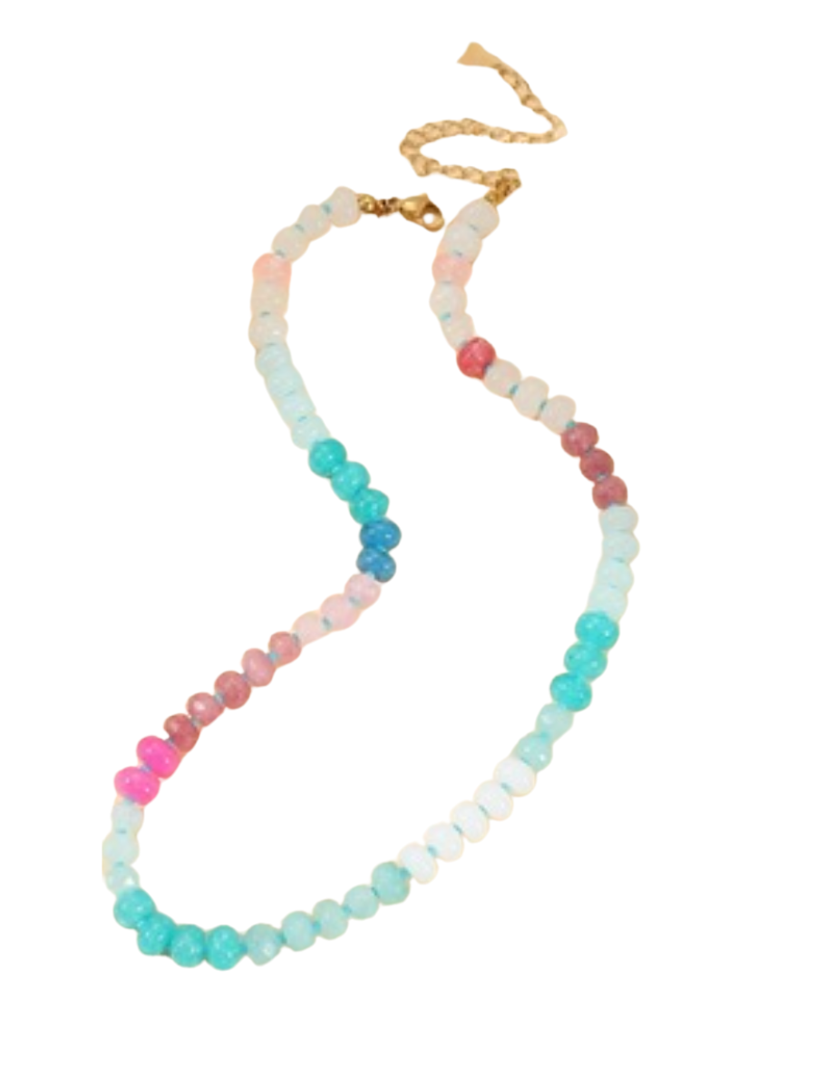 Trendy Natural Agate Gemstone Necklace