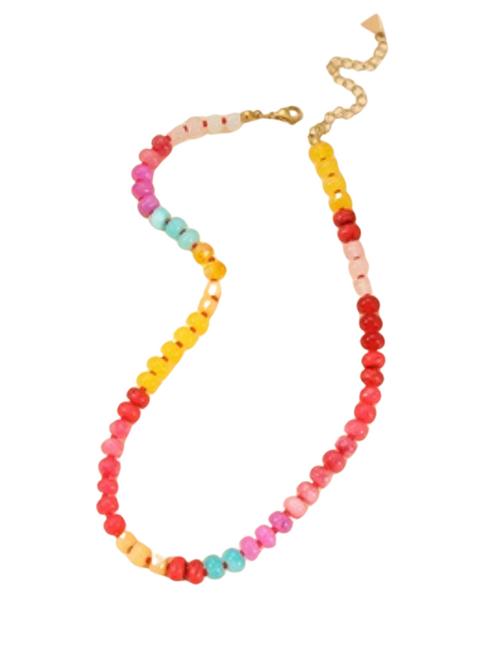 Trendy Natural Agate Gemstone Necklace