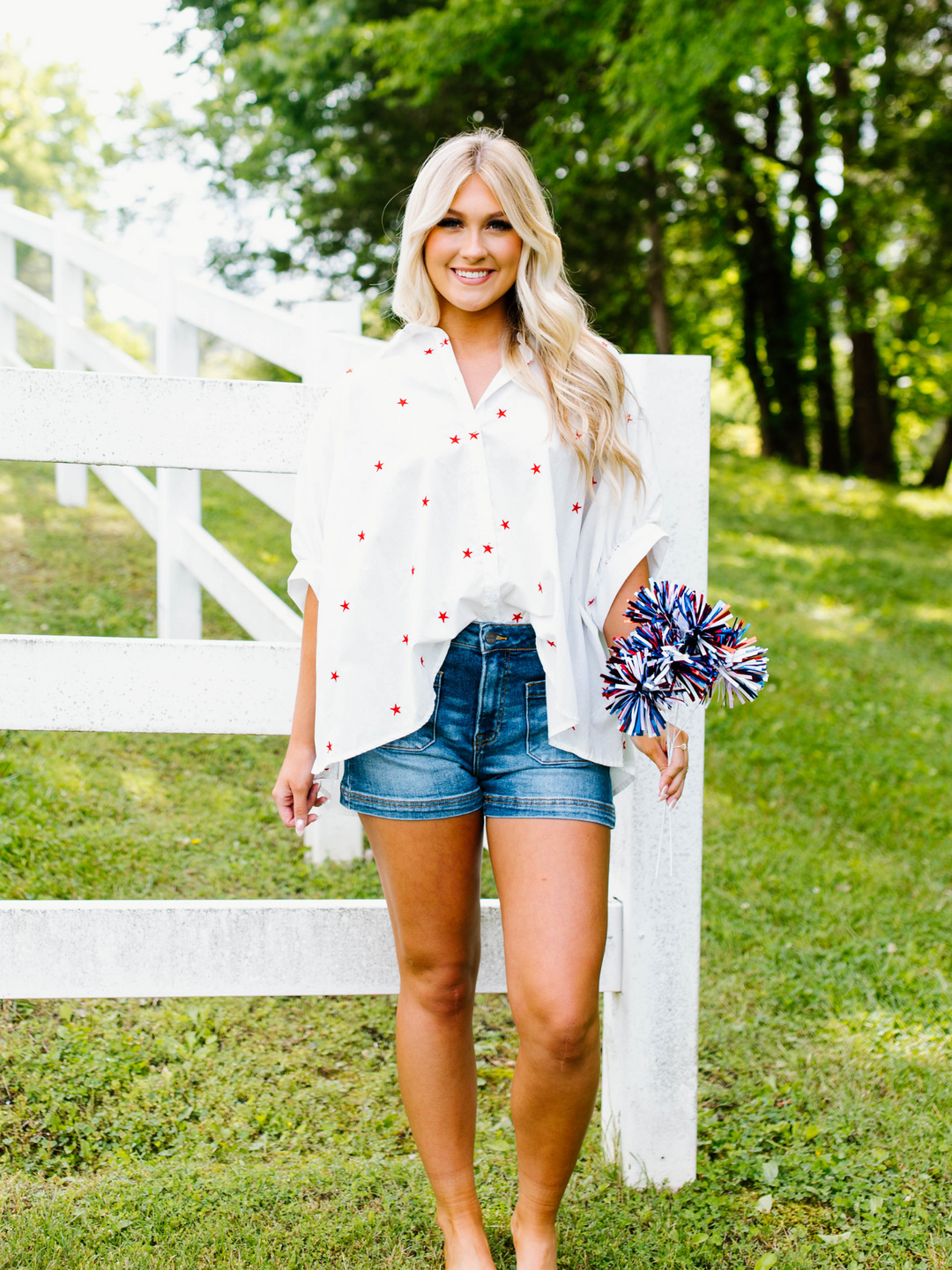 Starstruck Button Down Top