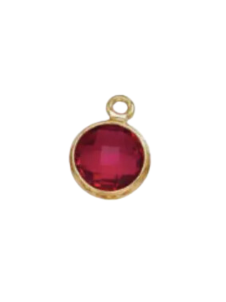 Round Birthstone Charm