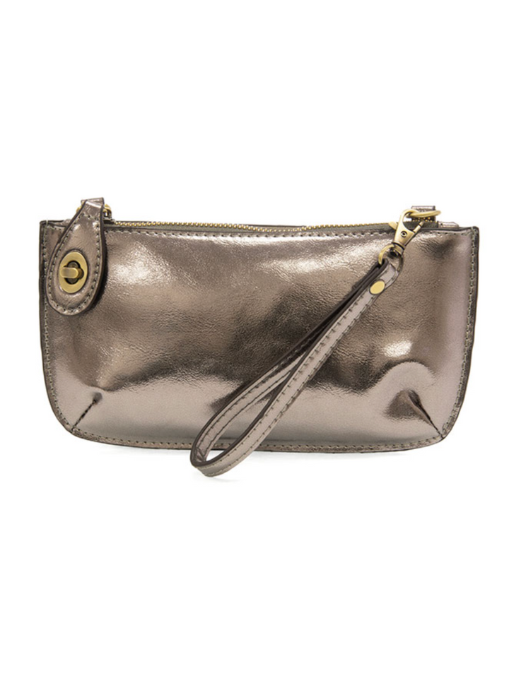 Liquid Metal Mini Crossbody Wristlet Clutch