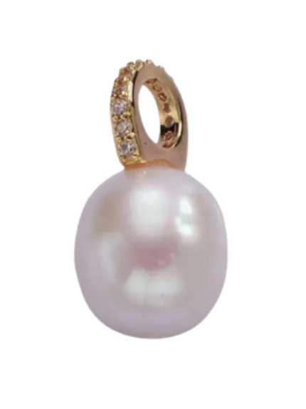 Clear Hook Pearl Charm