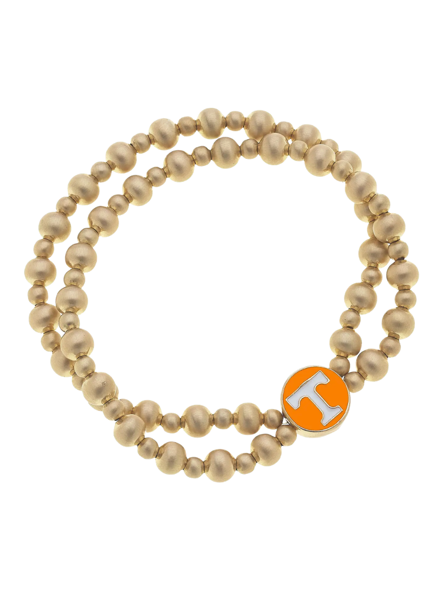 Tennessee Volunteers 2-Row Ball Bead Stretch Bracelet