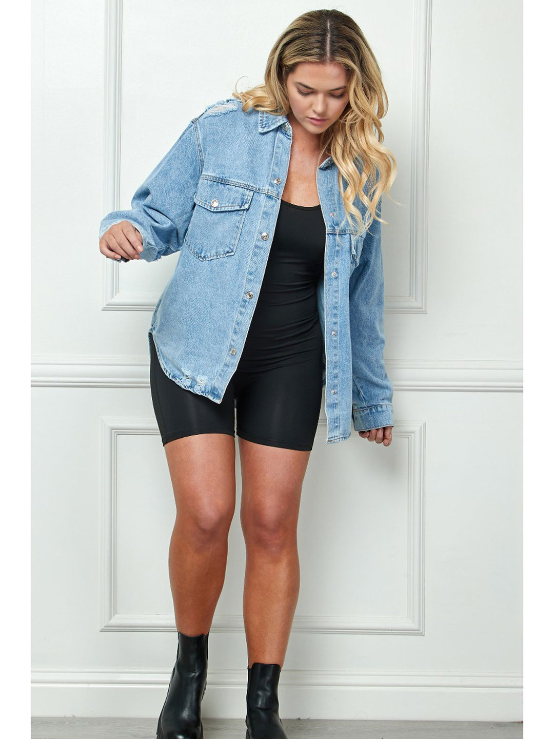 Curvy Never Too Much Denim Jacket