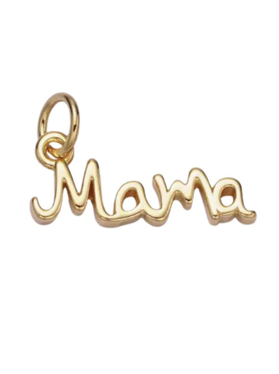 Tiny Cursive Mama Charm